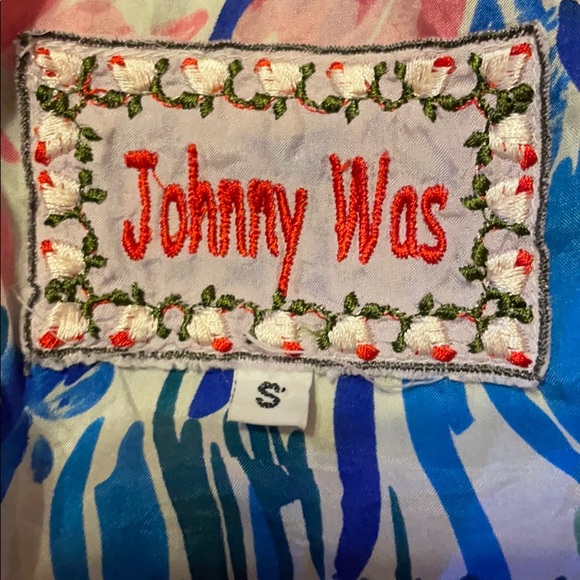 Lovely Bohemian Vintage Johnny Was 100% SILK Floral Midi Dress. Great condition - Picture 3 of 4